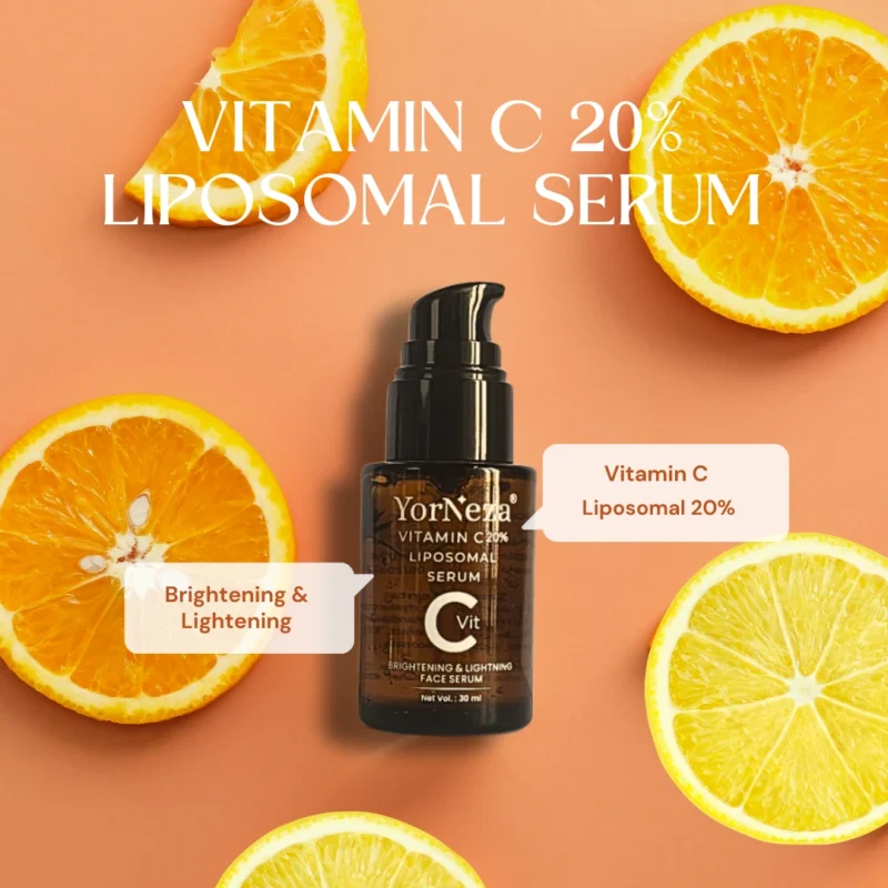 YorNeza Vitamin C 20% Liposomal Face Serum, 30 ml, Brightening & Lightening